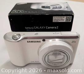 MaxSold Auction: SAMSUNG EK-GC200 Galaxy Camera 2 21X Zoom WiFi Digital Camera in Box - Ottawa (Ontario, Canada) SELLER MANAGED Moving Online Auction - Coventry Road (STORAGE)