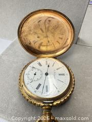 MaxSold Auction: Niagara Hunter-Case Gold tone  Pocket Watch, ~55 mm - San Jose (California, USA) PARTNER MANAGED Estate Sale Online Auction - E Humboldt