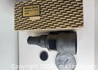 MaxSold Auction: Nikon Nikkor-Auto 400mm f/4.5 Lens (Nikon F mount) - San Jose (California, USA) PARTNER MANAGED Estate Sale Online Auction - E Humboldt