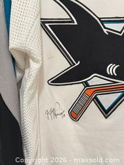 MaxSold Auction: Signed -autographed -CCM San Jose Sharks Hockey Jersey - Men M, White/Teal/Black - San Jose (California, USA) PARTNER MANAGED Estate Sale Online Auction - E Humboldt