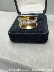 MaxSold Auction: Two-Tone Sterling Silver Gold-Plated Wide Band Ring Size 11 - San Jose (California, USA) PARTNER MANAGED Estate Sale Online Auction - E Humboldt