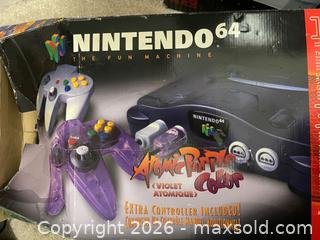 MaxSold Auction: Nintendo 64 (N64) Console with Mario Golf & Controllers - Toronto (Ontario, Canada) SELLER MANAGED Moving Online Auction - Kennedy Road (STORAGE)