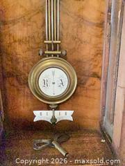 MaxSold Auction: Antique Wooden Wall Clock, Key-Wind, Roman Numerals - Los Angeles (California, USA) PARTNER MANAGED Downsizing Online Auction - Sapphire Drive