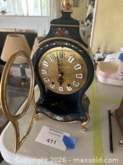 MaxSold Auction: Bucherer Dark Green & Gold Vintage Mantel Clock, Key-Wind - Los Angeles (California, USA) PARTNER MANAGED Downsizing Online Auction - Sapphire Drive