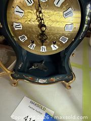 MaxSold Auction: Bucherer Dark Green & Gold Vintage Mantel Clock, Key-Wind - Los Angeles (California, USA) PARTNER MANAGED Downsizing Online Auction - Sapphire Drive