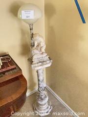 MaxSold Auction: Vintage Marble & Alabaster Tall Pedestal Floor Lamp - Los Angeles (California, USA) PARTNER MANAGED Downsizing Online Auction - Sapphire Drive