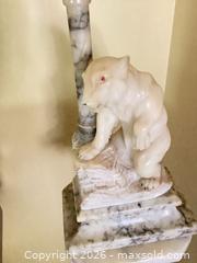 MaxSold Auction: Vintage Marble & Alabaster Tall Pedestal Floor Lamp - Los Angeles (California, USA) PARTNER MANAGED Downsizing Online Auction - Sapphire Drive