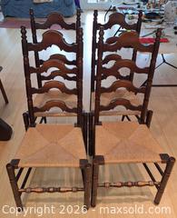 MaxSold Auction: Set of (4) Ladder Back Chairs - Walworth (New York, USA) PARTNER MANAGED Estate Sale Online Auction - Fairway 18