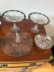 MaxSold Auction: Silver Lined Glass Lot - Walworth (New York, USA) PARTNER MANAGED Estate Sale Online Auction - Fairway 18