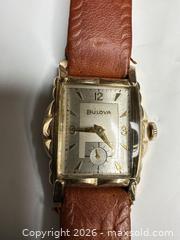 MaxSold Auction: Bulova 1957 Gold-Filled Manual Wind Wristwatch - Morgan Hill (California, USA) PARTNER MANAGED Estate Sale Online Auction -  Dougherty Avenue