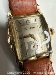 MaxSold Auction: Bulova 1957 Gold-Filled Manual Wind Wristwatch - Morgan Hill (California, USA) PARTNER MANAGED Estate Sale Online Auction -  Dougherty Avenue