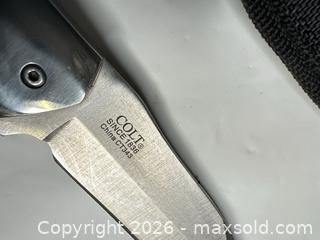 MaxSold Auction: Colt Fixed Blade Knife, Stainless Steel Blade, Wood Handle - Morgan Hill (California, USA) PARTNER MANAGED Estate Sale Online Auction -  Dougherty Avenue