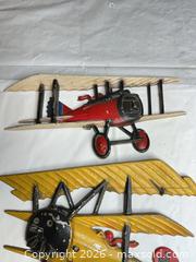MaxSold Auction: HOMCO 1970s Cast Metal Biplane Wall Plaques, Yellow (Pair) - Morgan Hill (California, USA) PARTNER MANAGED Estate Sale Online Auction -  Dougherty Avenue