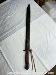 MaxSold Auction: Marked Early 1900s Bayonet with Scabbard - Morgan Hill (California, USA) PARTNER MANAGED Estate Sale Online Auction -  Dougherty Avenue