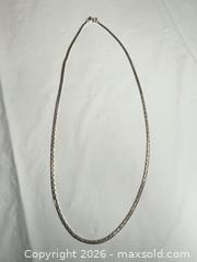 MaxSold Auction: Sterling Silver Box Chain Necklace, 20–24 in - Morgan Hill (California, USA) PARTNER MANAGED Estate Sale Online Auction -  Dougherty Avenue