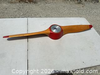 MaxSold Auction: Tempo Wood Propeller Wall Clock, 24–36 inches - Morgan Hill (California, USA) PARTNER MANAGED Estate Sale Online Auction -  Dougherty Avenue