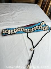 MaxSold Auction: Turquoise Blue Beaded Belt with Cowrie Shells - Morgan Hill (California, USA) PARTNER MANAGED Estate Sale Online Auction -  Dougherty Avenue