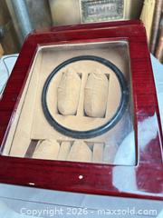 MaxSold Auction: Two-Watch Burgundy Cherry Lacquered Wood Watch Winder - Morgan Hill (California, USA) PARTNER MANAGED Estate Sale Online Auction -  Dougherty Avenue