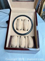 MaxSold Auction: Two-Watch Burgundy Cherry Lacquered Wood Watch Winder - Morgan Hill (California, USA) PARTNER MANAGED Estate Sale Online Auction -  Dougherty Avenue