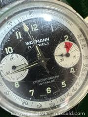 MaxSold Auction: Wakmann Manual-Wind Chronograph, 36mm Black Dial - Morgan Hill (California, USA) PARTNER MANAGED Estate Sale Online Auction -  Dougherty Avenue