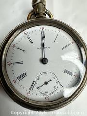 MaxSold Auction: Waltham Silver Open-Face Pocket Watch, Approx. 50 mm - Morgan Hill (California, USA) PARTNER MANAGED Estate Sale Online Auction -  Dougherty Avenue