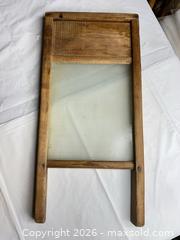 MaxSold Auction: Wooden Washboard with Ribbed Glass Surface, Medium - Morgan Hill (California, USA) PARTNER MANAGED Estate Sale Online Auction -  Dougherty Avenue