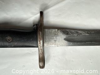 MaxSold Auction: World War II U.S. 1942 Bayonet with Canvas Scabbard - Morgan Hill (California, USA) PARTNER MANAGED Estate Sale Online Auction -  Dougherty Avenue