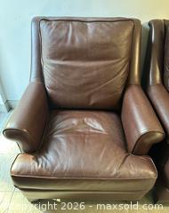 MaxSold Auction: Brown Italian Leather Library Chairs - With Down - Lot of 2 - Toronto (Ontario, Canada) SELLER MANAGED Downsizing Online Auction - Logan Avenue