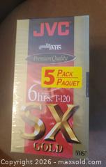 MaxSold Auction: 5 Pack of New Premium Quality T-120 6hrs VHS tapes. - Ottawa (Ontario, Canada) SELLER MANAGED Downsizing Online Auction - Woodpark Way