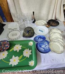MaxSold Auction: Collection of Stuff. Royal Doulton Plates, wine glasses, collector plates, metal tray etc - Ottawa (Ontario, Canada) SELLER MANAGED Downsizing Online Auction - Woodpark Way