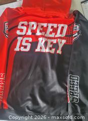 MaxSold Auction: New Jerzee Hub Black + Red Excessive Speed Hockey sublimated zip-up hoodie. Sz a big  Med - Ottawa (Ontario, Canada) SELLER MANAGED Downsizing Online Auction - Woodpark Way