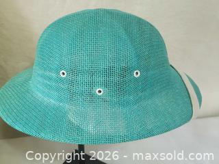 MaxSold Auction: Teal Green Woven Hard Straw Safari or Pith Helmet. - Ottawa (Ontario, Canada) SELLER MANAGED Downsizing Online Auction - Woodpark Way
