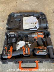 MaxSold Auction: RIDGID 18V 2-Tool Combo Kit – Drill & Impact Driver w/ Case - Toronto (Ontario, Canada) SELLER MANAGED Moving Online Auction - Shadwick Drive