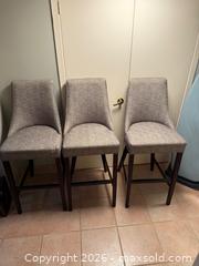 MaxSold Auction: Set of 3 Grey Upholstered Stools - Toronto (Ontario, Canada) SELLER MANAGED Moving Online Auction - Shadwick Drive