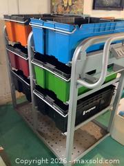 MaxSold Auction: Rolling Cart with Totes - Kingston (Ontario, Canada) PARTNER MANAGED Downsizing Online Auction -  Sydenham Road