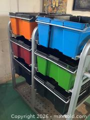 MaxSold Auction: Rolling Cart with Totes - Kingston (Ontario, Canada) PARTNER MANAGED Downsizing Online Auction -  Sydenham Road
