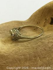 MaxSold Auction: Art Deco 1930's 14 Karat White Gold Diamond Solitaire Engagement Ring - Saanich (British Columbia, Canada) PARTNER MANAGED Reseller Online Auction - Old West Saanich Road