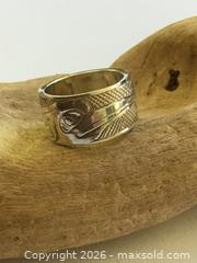 MaxSold Auction: North West Coast Indigenous  Sterling Silver Hummingbird Ring Hand Carved - Saanich (British Columbia, Canada) PARTNER MANAGED Reseller Online Auction - Old West Saanich Road