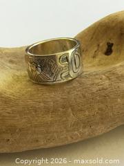 MaxSold Auction: North West Coast Indigenous  Sterling Silver Hummingbird Ring Hand Carved - Saanich (British Columbia, Canada) PARTNER MANAGED Reseller Online Auction - Old West Saanich Road