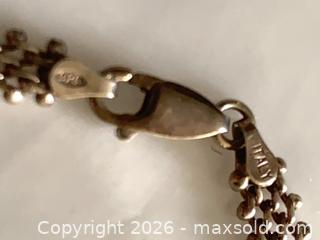 MaxSold Auction: Sterling Silver 16" Choker Necklace with Gold-Plated Accents - Victoria (British Columbia, Canada) SELLER MANAGED Downsizing Online Auction -  Camosun Street (CONDO)