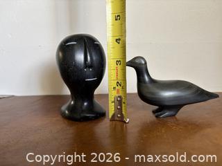 MaxSold Auction: Pair of Signed Inuit Stone Carvings - North Vancouver (British Columbia, Canada) PARTNER MANAGED Downsizing Online Auction - 14th Street West 519
