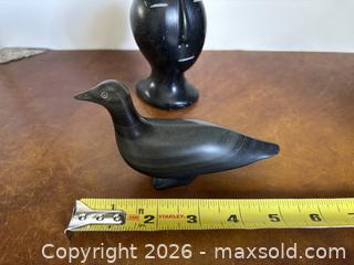 MaxSold Auction: Pair of Signed Inuit Stone Carvings - North Vancouver (British Columbia, Canada) PARTNER MANAGED Downsizing Online Auction - 14th Street West 519