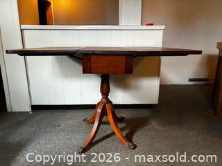 MaxSold Auction: Duncan Phyfe Dropleaf Table  - Greater Napanee (Ontario, Canada) SELLER MANAGED Estate Sale Online Auction - Bridge Street West                   