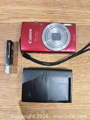 MaxSold Auction: Working red canon PowerShot digital camera - Toronto (Ontario, Canada) SELLER MANAGED Downsizing Online Auction - Markham Street