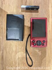 MaxSold Auction: Working red canon PowerShot digital camera - Toronto (Ontario, Canada) SELLER MANAGED Downsizing Online Auction - Markham Street