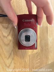 MaxSold Auction: Working red canon PowerShot digital camera - Toronto (Ontario, Canada) SELLER MANAGED Downsizing Online Auction - Markham Street
