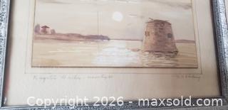 MaxSold Auction: Vintage Original Signed Watercolor – "Kingston Harbor, Moonlight" signed by Robert Henry Lindsay (Canadian, 1868–1938)  - Kingston (Ontario, Canada) SELLER MANAGED Estate Sale Online Auction - Tamarac Street