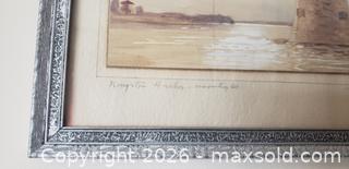 MaxSold Auction: Vintage Original Signed Watercolor – "Kingston Harbor, Moonlight" signed by Robert Henry Lindsay (Canadian, 1868–1938)  - Kingston (Ontario, Canada) SELLER MANAGED Estate Sale Online Auction - Tamarac Street