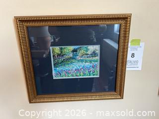 MaxSold Auction: Framed Landscape & Floral/Water Lily Print with Gold Ornate Frame - Ottawa (Ontario, Canada) PARTNER MANAGED Downsizing Online Auction - Stewart Street (CONDO)
