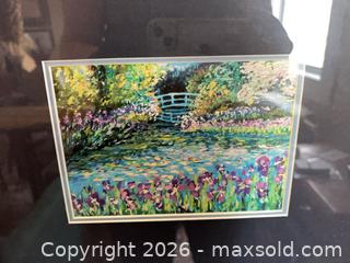 MaxSold Auction: Framed Landscape & Floral/Water Lily Print with Gold Ornate Frame - Ottawa (Ontario, Canada) PARTNER MANAGED Downsizing Online Auction - Stewart Street (CONDO)
